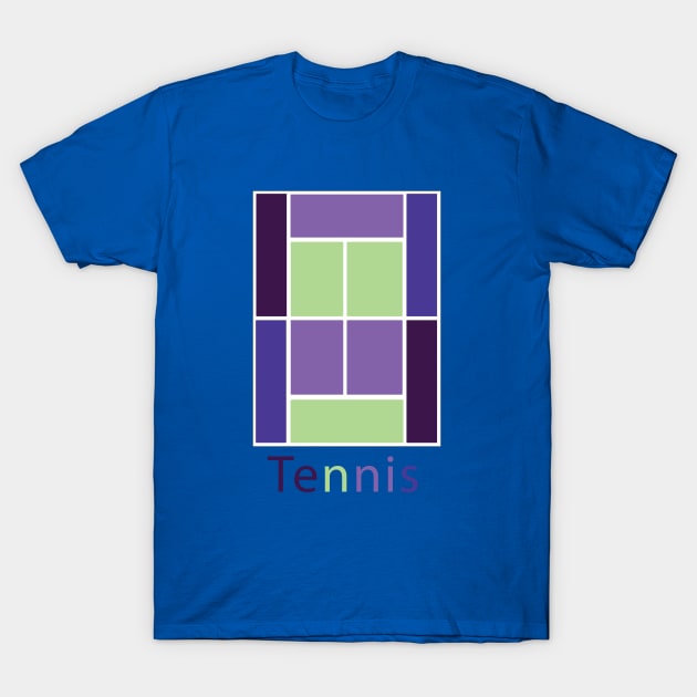 TENNIS COURT PALETTE T-Shirt by King Chris